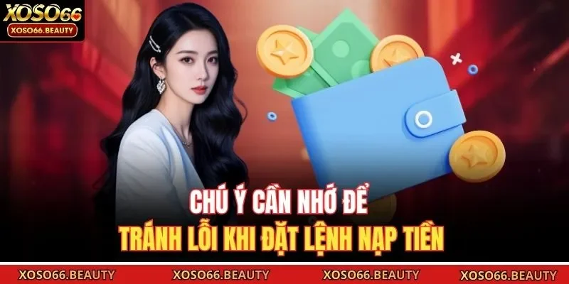 Chú ý cần nhớ để tránh lỗi khi đặt lệnh nạp tiền